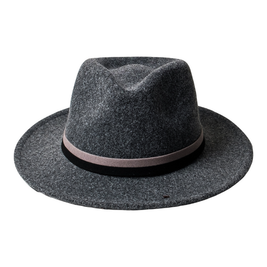 Chokore Vintage Fedora Hat (Dark Gray)