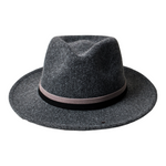 Chokore Chokore Pinched Fedora Hat with PU Leather Belt (Black) Chokore Vintage Fedora Hat (Dark Gray)