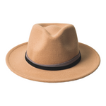 Chokore Chokore Fedora Hat with Ribbon (Camel) Chokore Vintage Fedora Hat (Light Brown)