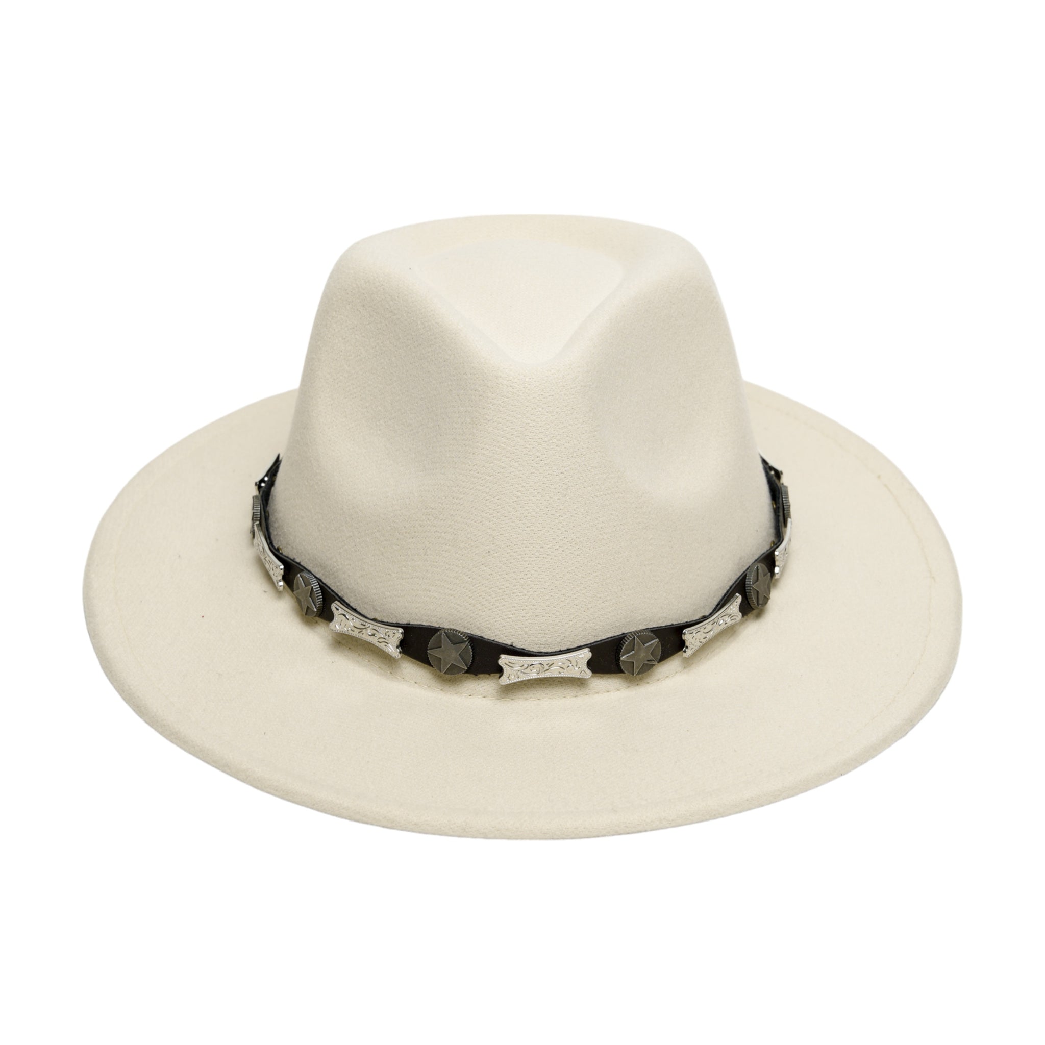 Chokore Cowboy Hat with Buckle Belt (Off White)