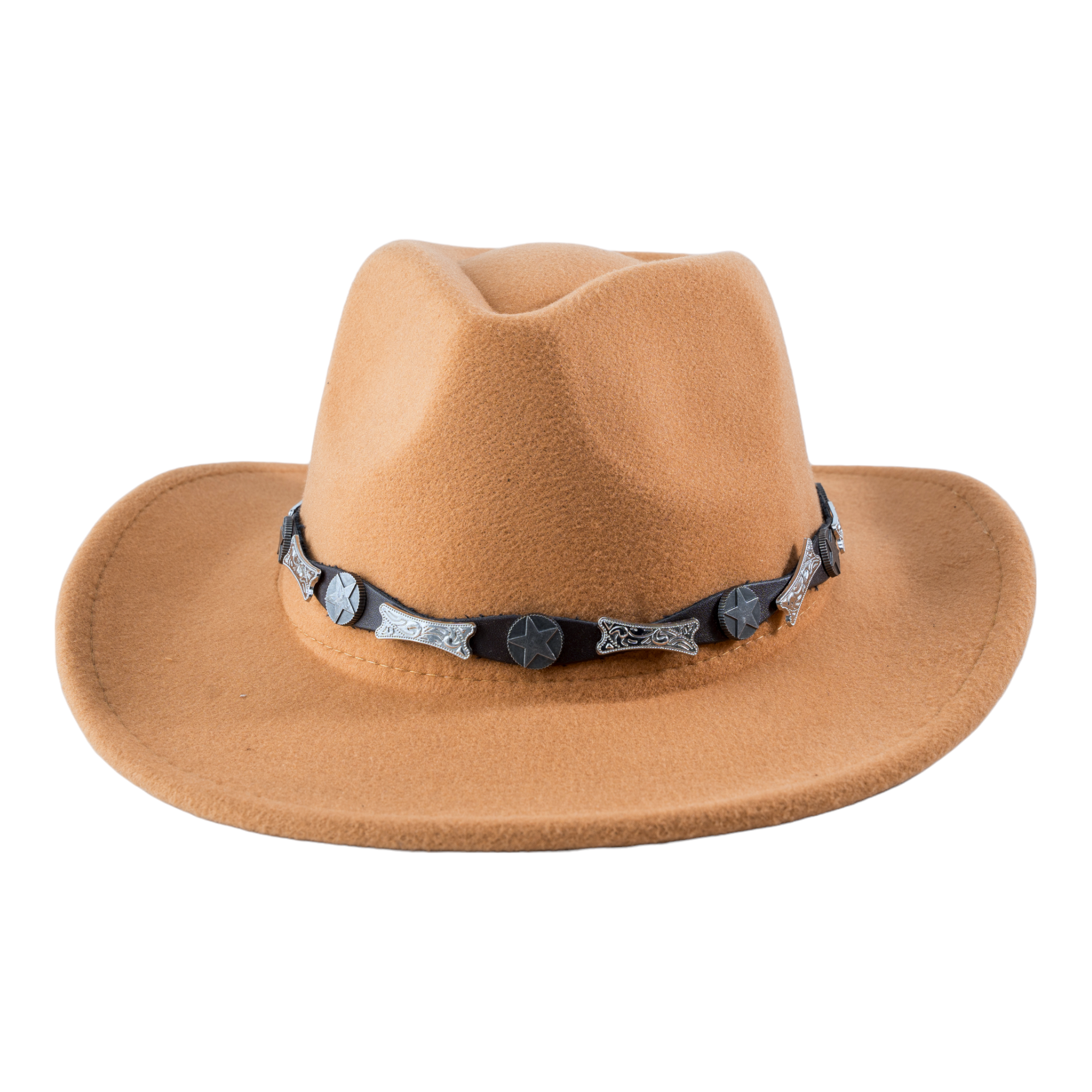 Chokore Cowboy Hat with Buckle Belt (Beige)