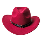 Chokore  Chokore Cowboy Hat with Belt Band (Burgundy)
