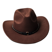 Chokore Chokore Cowboy Hat with Belt Band (Brown)