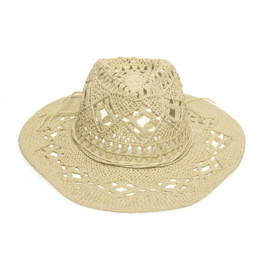 Chokore Handcrafted Straw Cowboy Hat (Beige)