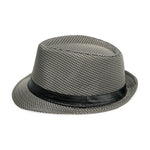 Chokore Chokore Fedora Hat in Houndstooth Pattern (Gray) 