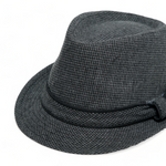 Chokore Chokore Classic Plaid Fedora Hat (Dark Gray) 