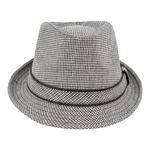 Chokore  Chokore Classic Plaid Fedora Hat (Light Gray)