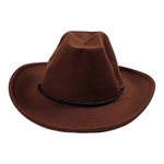 Chokore Chokore Round Gold Cufflinks (Indigo) Chokore Vintage Cowboy Hat (Chocolate Brown)
