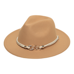 Chokore  Chokore Fedora Hat with Belt Buckle (Tan Brown)