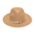 Chokore Chokore Fedora Hat with Belt Buckle (Tan Brown) 