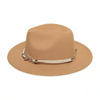 Chokore Chokore Fedora Hat with Belt Buckle (Tan Brown)