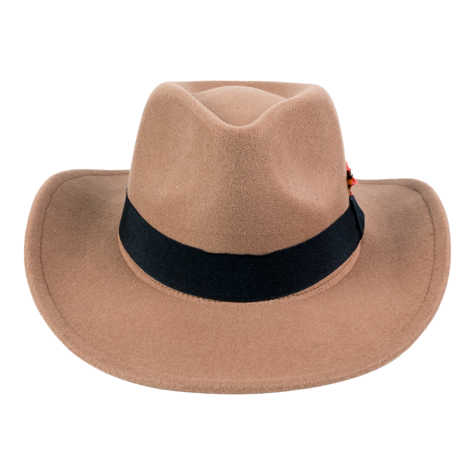Chokore Cowboy Hat with Feather Details (Khaki)