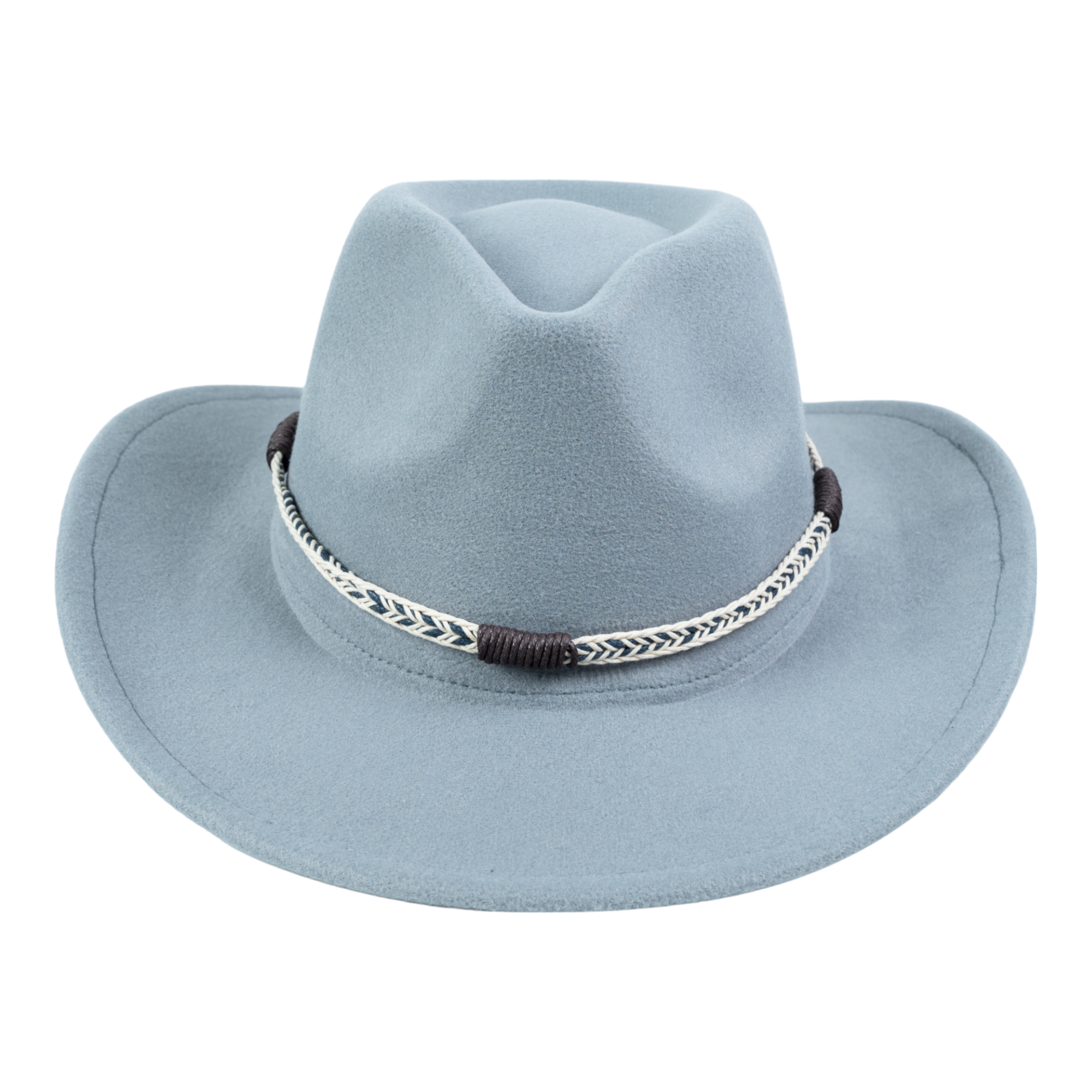 Chokore Cowboy Hat with Braided Thread Belt (Light Gray)