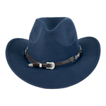 Chokore  Chokore Cowboy Hat with Buckle Belt (Navy Blue)