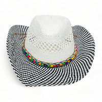 Chokore Chokore Handcrafted Cowboy Hat (Black & White)
