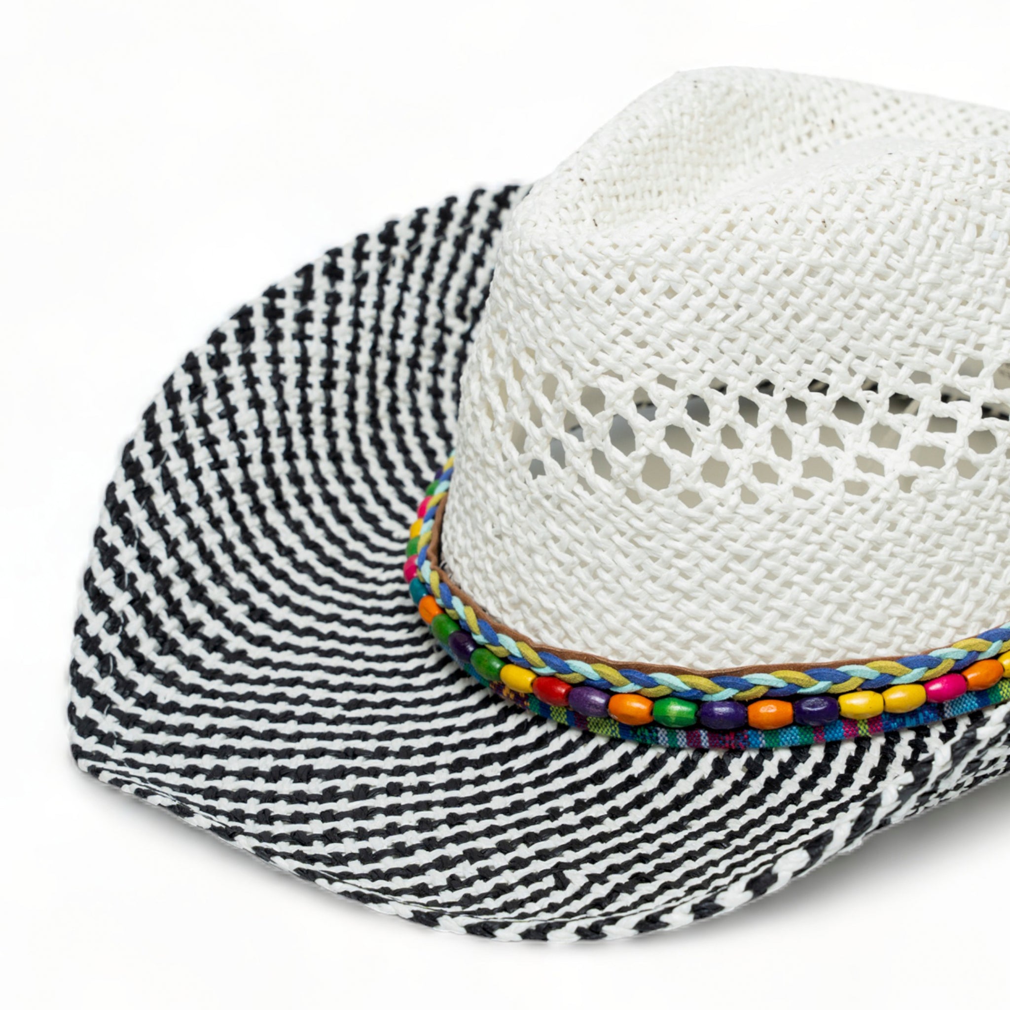 Chokore Handcrafted Cowboy Hat (Black & White)