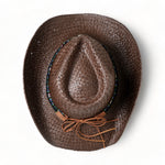 Chokore Chokore Handcrafted Cowboy Hat with Ox head Belt (Brown) 
