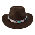 Chokore  Chokore Cowboy Hat with Multicolor Band (Chocolate Brown)