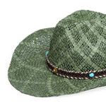 Chokore Chokore Handcrafted Straw Cowboy Hat (Green) 