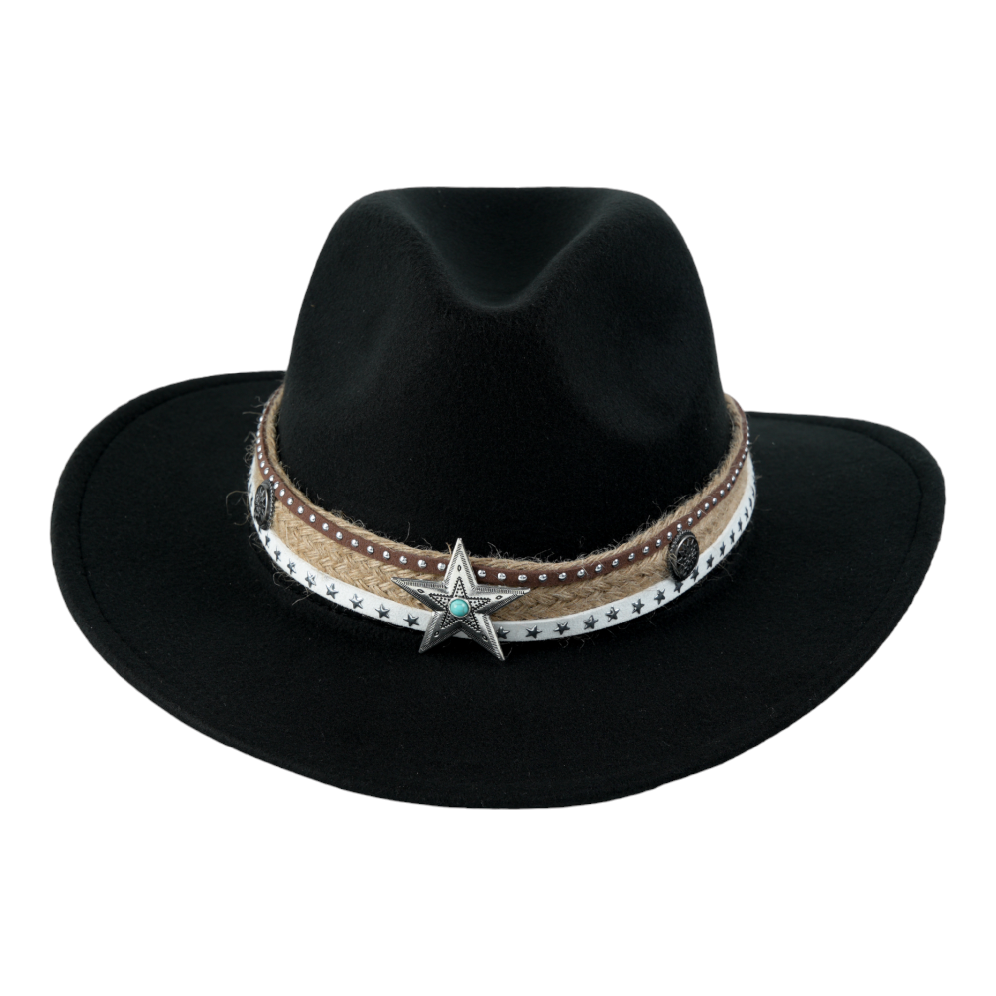 Chokore Cowboy Hat with Jute Band (Black)