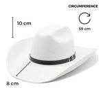 Chokore  Chokore Cowboy Hat with Black Belt (White)