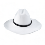 Chokore Chokore Cowboy Hat with Black Belt (White) 