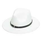 Chokore  Chokore Fedora Hat with Belt Band (White)