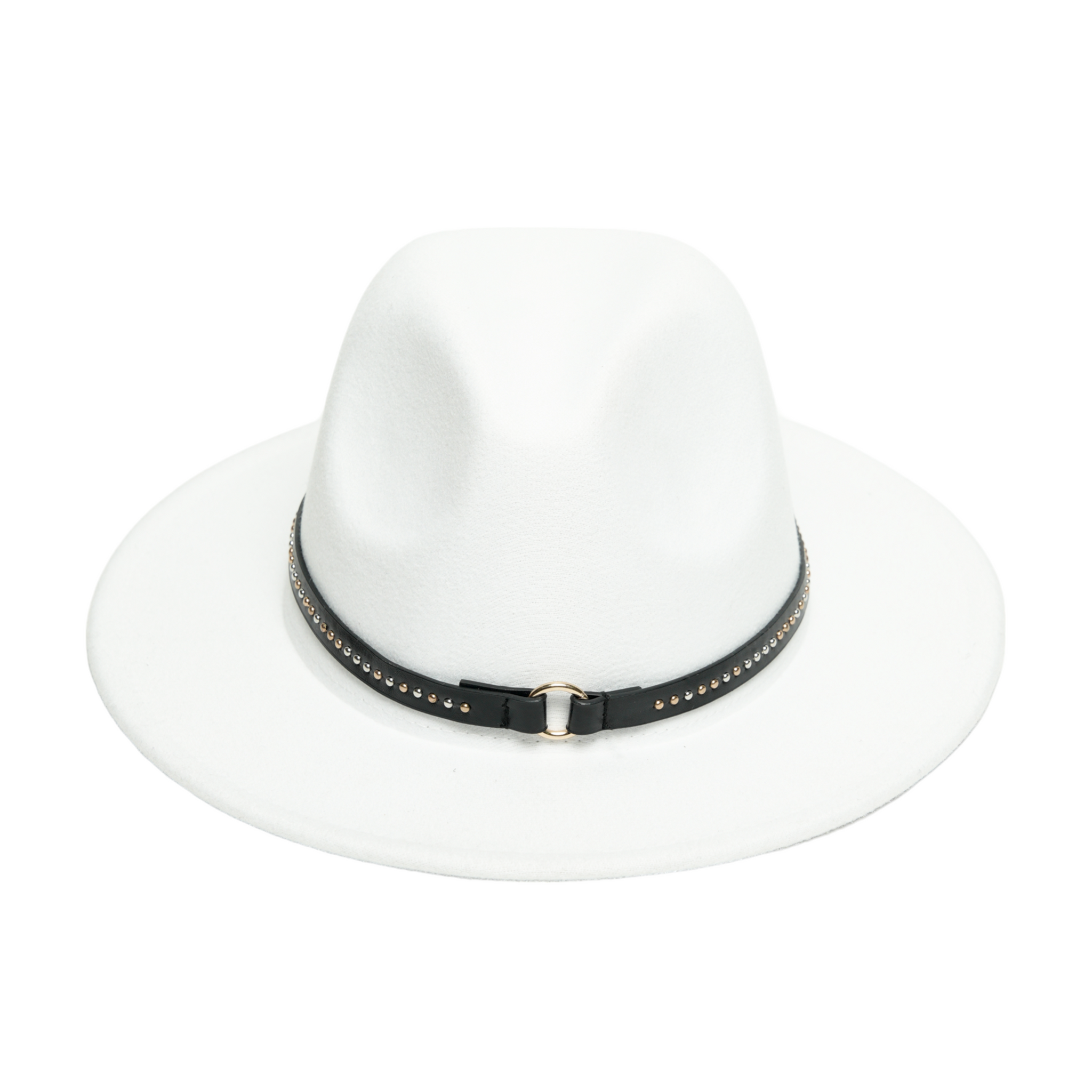 Chokore Fedora Hat with Belt Band (White)