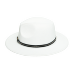 Chokore Chokore Fedora Hat with Belt Band (White) 