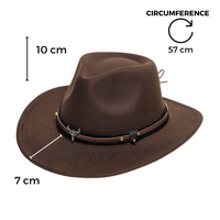 Chokore Chokore American Cowhead Cowboy Hat (Brown)