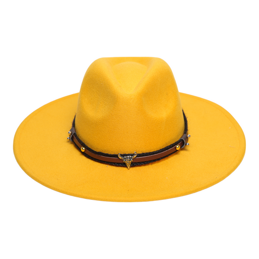 Chokore American Cowhead Fedora Hat (Yellow)