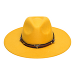 Chokore  Chokore American Cowhead Fedora Hat (Yellow)