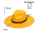 Chokore Chokore American Cowhead Fedora Hat (Yellow) 