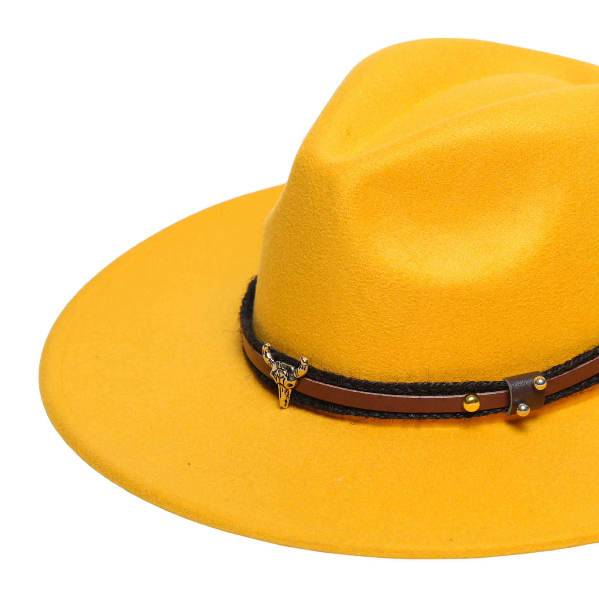 Chokore American Cowhead Fedora Hat (Yellow)