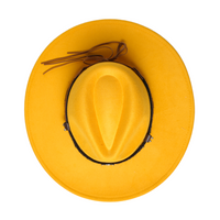 Chokore Chokore American Cowhead Fedora Hat (Yellow)