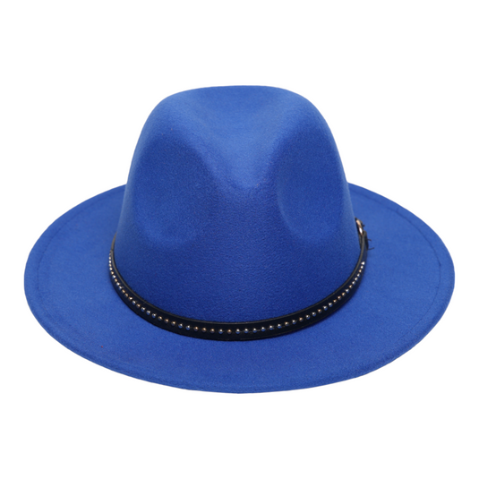 Chokore Fedora hat with Belt Band (Blue)