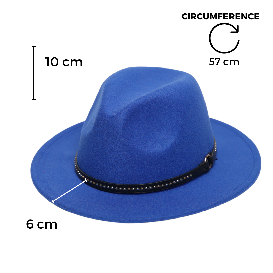 Chokore Fedora hat with Belt Band (Blue)