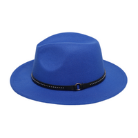 Chokore Chokore Fedora hat with Belt Band (Blue)