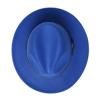 Chokore Chokore Fedora hat with Belt Band (Blue)