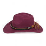 Chokore Chokore American Cowhead Fedora Hat (Burgundy) 