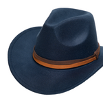 Chokore Chokore cowboy Hat with dual tone band(Navy Blue) 