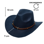 Chokore  Chokore American Cowhead cowboy Hat (Navy Blue)