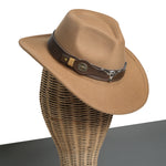 Chokore  Chokore cowboy hat with Ox head belt  (khaki)