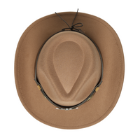 Chokore Chokore cowboy hat with Ox head belt  (khaki)