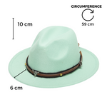 Chokore Chokore American Cowhead Fedora Hat (Light Green) 