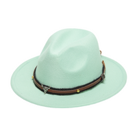 Chokore Chokore American Cowhead Fedora Hat (Light Green)