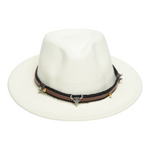 Chokore  Chokore American Cowhead Fedora Hat (White)