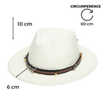 Chokore Chokore American Cowhead Fedora Hat (White) 