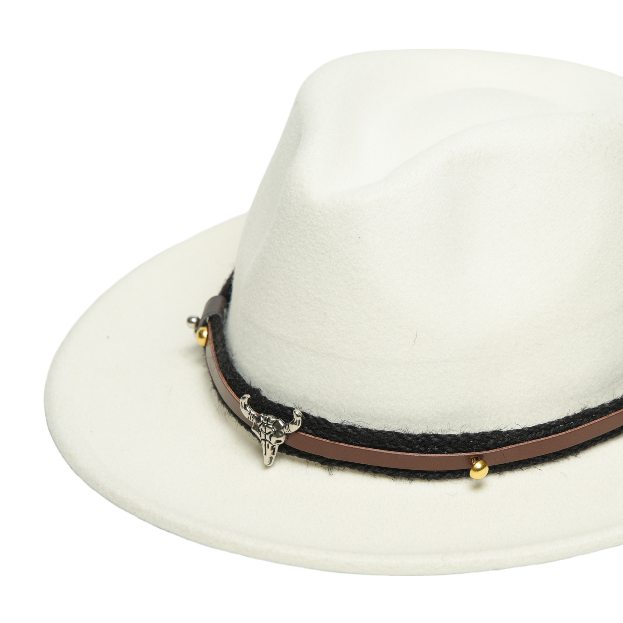 Chokore American Cowhead Fedora Hat (White)