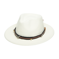 Chokore Chokore American Cowhead Fedora Hat (White)